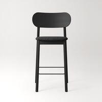 Elephant Barstool Black/ Anthracite Gray Bouclé