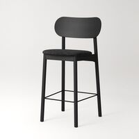 Elephant Barstool Black/ Anthracite Gray Bouclé