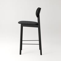 Elephant Barstool Black/ Anthracite Gray Bouclé