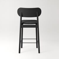 Elephant Barstool Black/ Anthracite Gray Bouclé