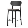Elephant Bar Stool Black/Brown Bouclé