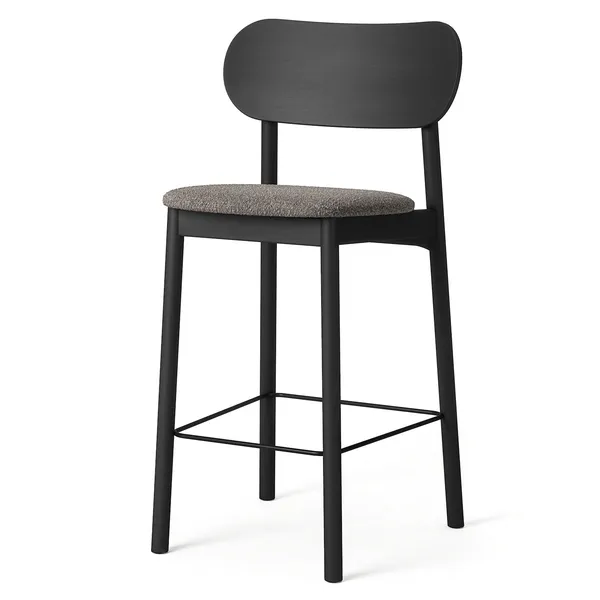 Elephant Bar Stool Black/Brown Bouclé