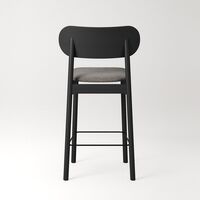 Elephant Bar Stool Black/Brown Bouclé