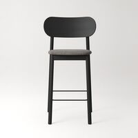 Elephant Bar Stool Black/Brown Bouclé