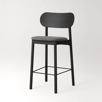 Elephant Bar Stool Black/Brown Bouclé