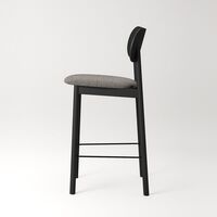 Elephant Bar Stool Black/Brown Bouclé