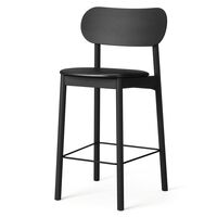 Elephant Bar Stool Black/ Black Leather