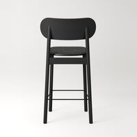 Elephant Bar Stool Black/ Black Leather