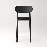 Elephant Bar Stool Black/ Black Leather