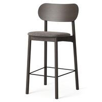 Elephant Bar Stool Dark Oak/Brown Bouclé