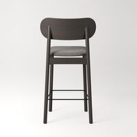 Elephant Bar Stool Dark Oak/Brown Bouclé