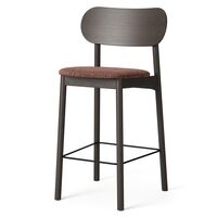Elephant Bar Stool Dark Oak/Rust Bouclé