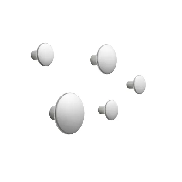 Ganchos Dots Metal 5uds. Aluminio