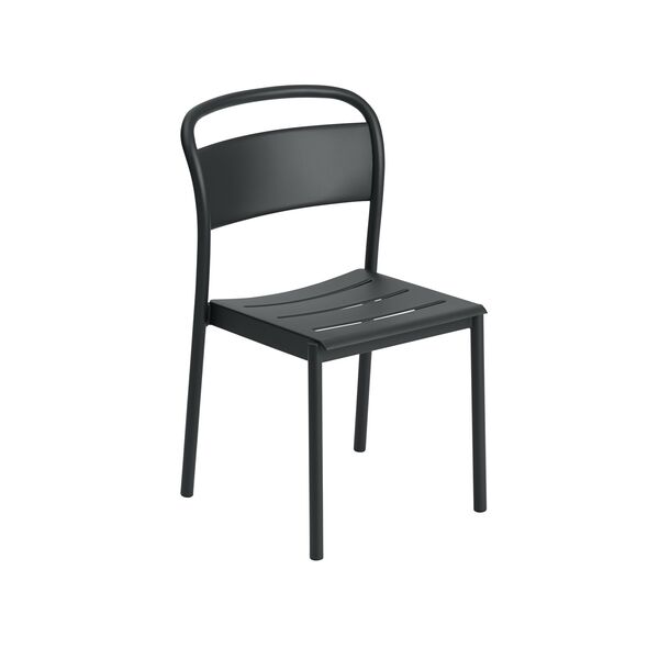 Linear Stalen Eetkamerstoel Zwart