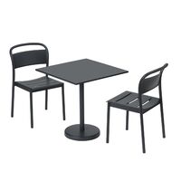 Linear Stål Matstol Svart
