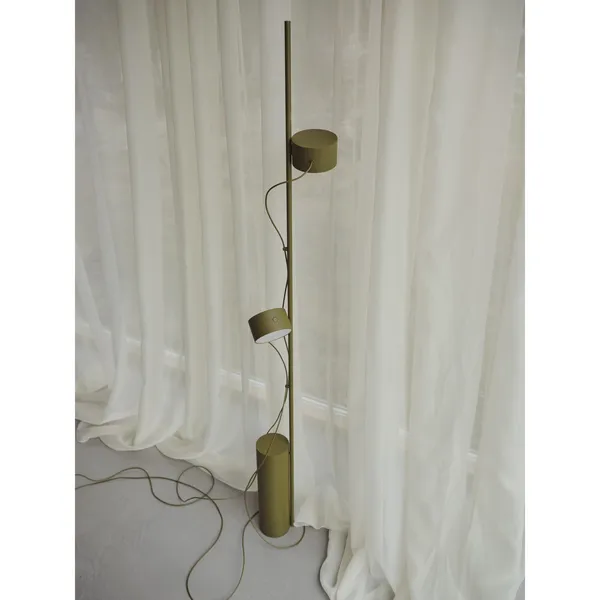 Post Floor Lamp Brown Green