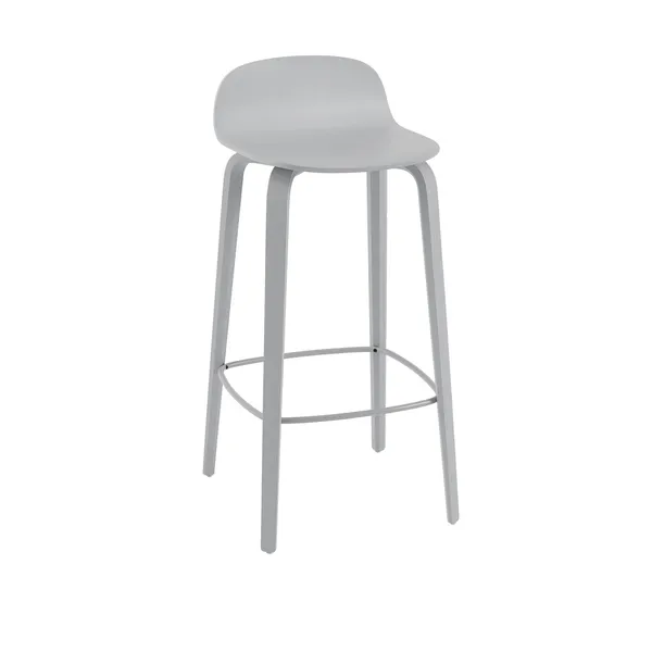 Visu Barhocker mit Holzgestell Grau H88.5