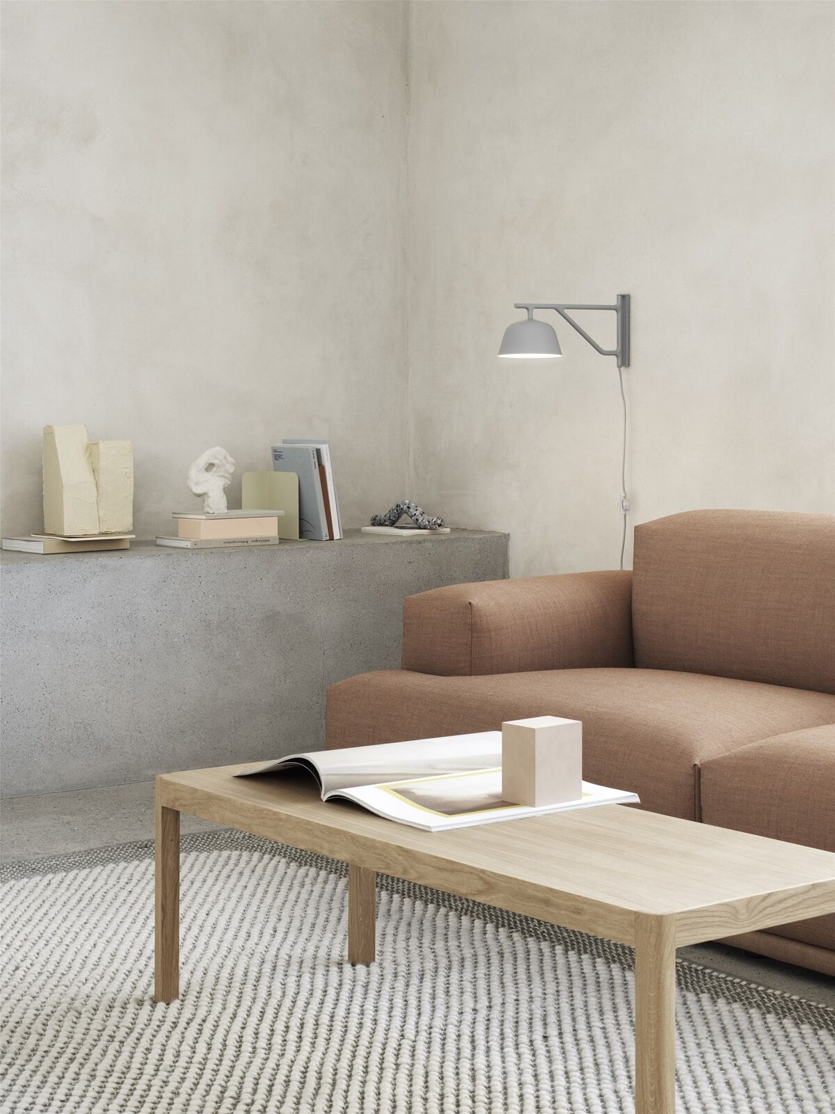 Pebble Teppich 170 x 240 cm Grau