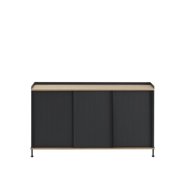 Enfold Kast 148x45 Eiken/antraciet Zwart