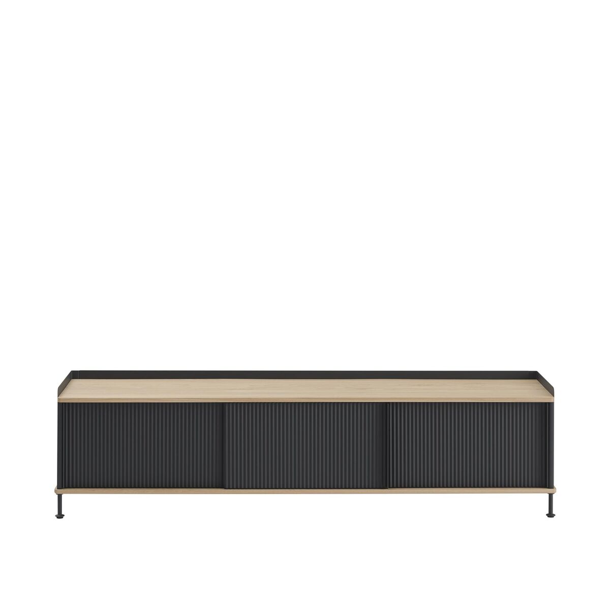 Enfold Kast 186x45 Eiken/antraciet Zwart