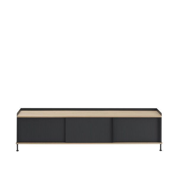 Enfold Cabinet 186x45 Oak/Anthracite Black