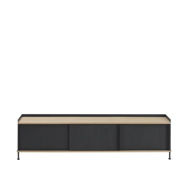 Mesa Auxiliar Enfold 186x45 Roble/ Negro Antracita