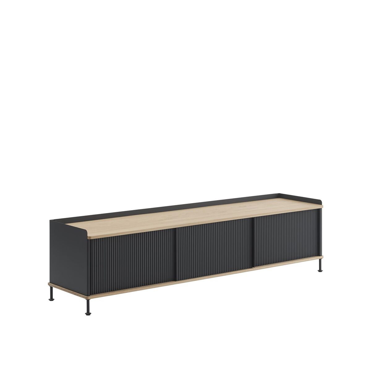 Enfold Kast 186x45 Eiken/antraciet Zwart