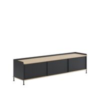 Enfold Kast 186x45 Eiken/antraciet Zwart
