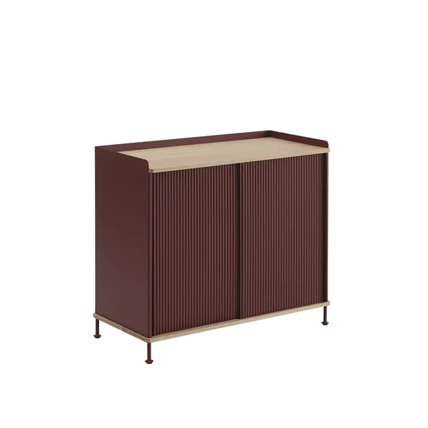Enfold Kast 100x45 Eiken/dieprood