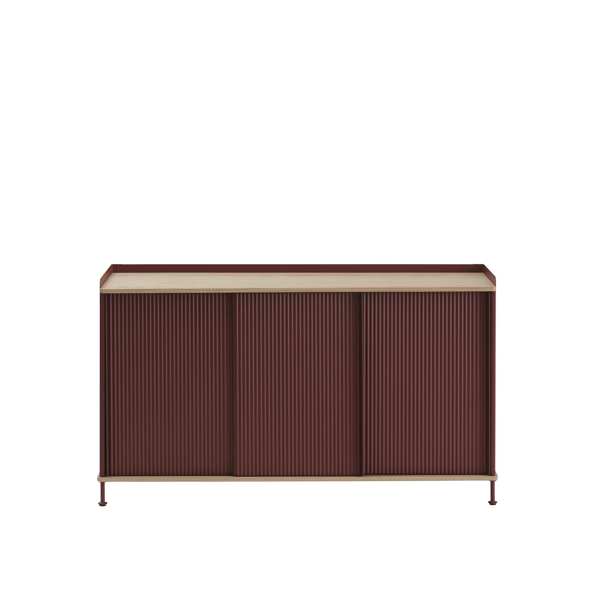 Enfold Sidebord 148×45 Eik/dyp Rød