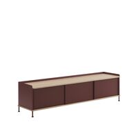 Mesa Auxiliar Enfold 186x45 Roble/Rojo Profundo