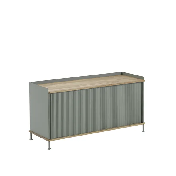 Enfold Sideboard Low Oak/Dusty Green