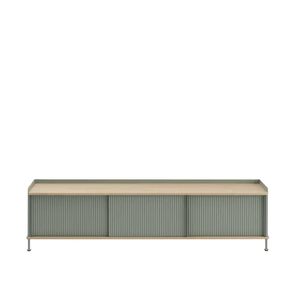 Enfold Cabinet 186x45 Oak/Dusty Green