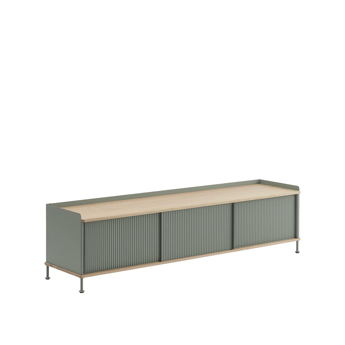 Enfold Kast 186x45 Eiken/stofgroen