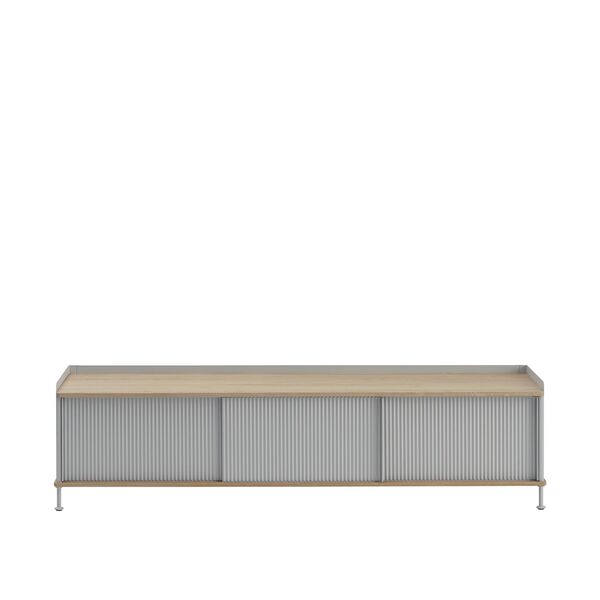 Mesa Auxiliar Enfold 186x45 Roble/ Gris