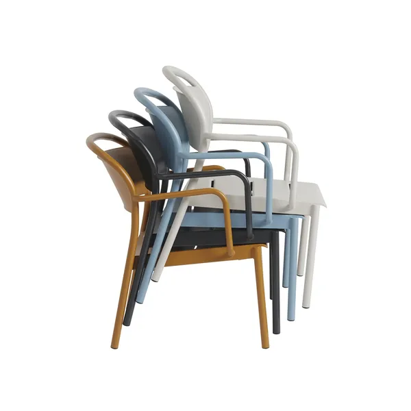 Fauteuil Linear Steel Bleu Pâle