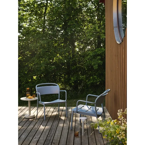 Fauteuil Linear Steel Bleu Pâle