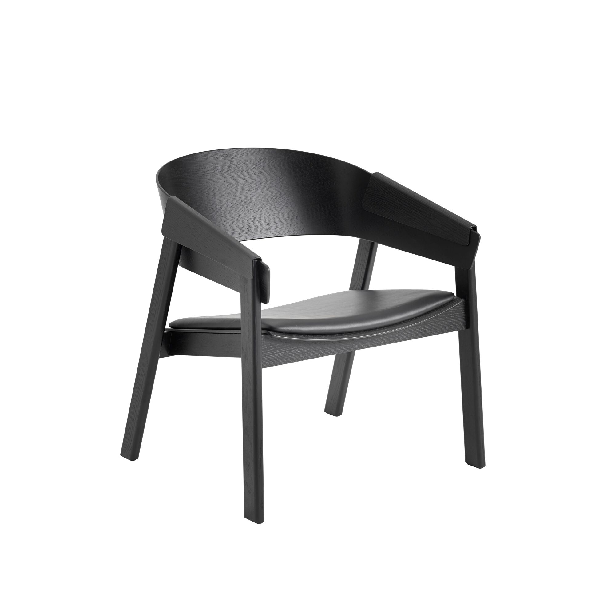 Cover Lnestol Lder Polstret Sort