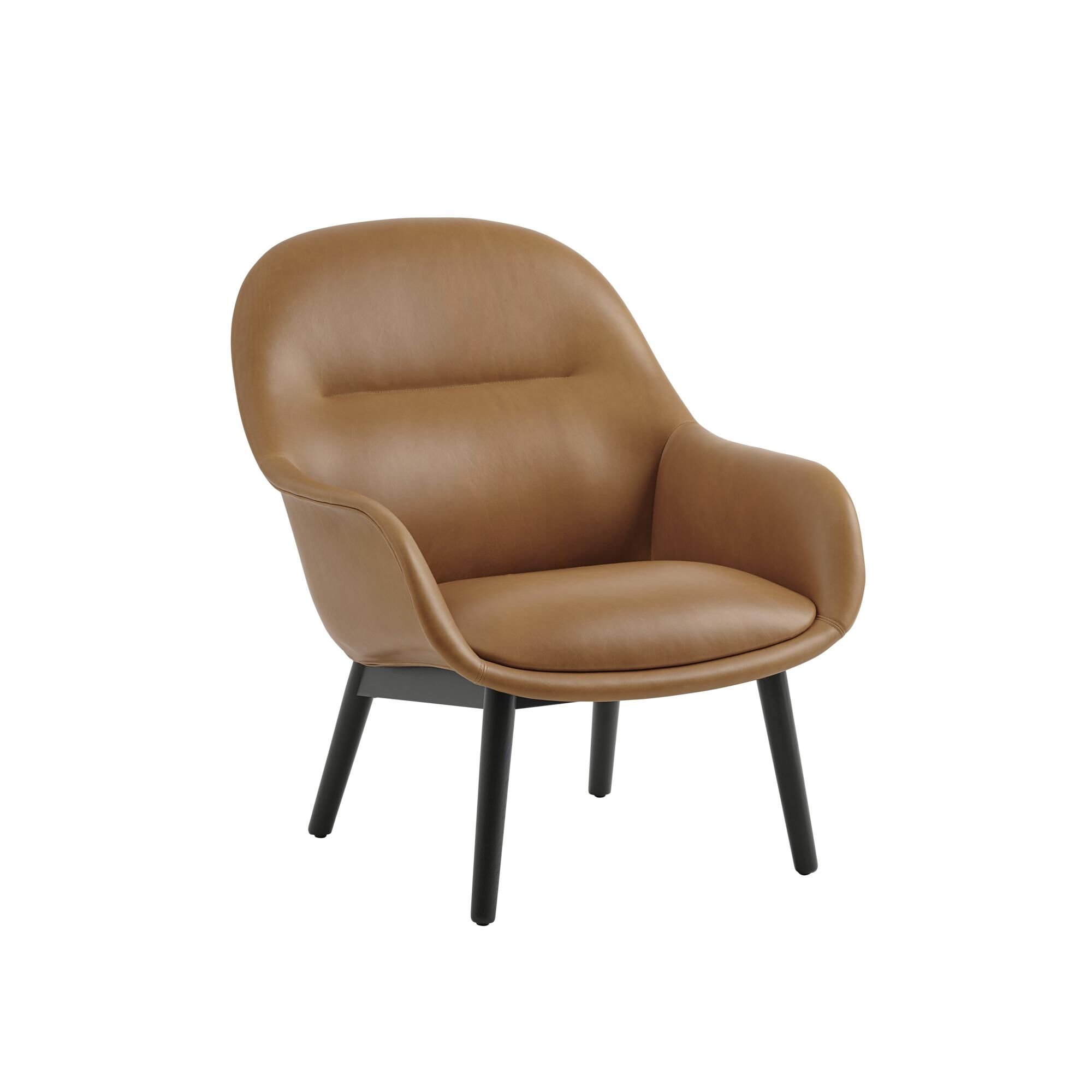 Fiber Lnestol Refine Leather Cognac/Anthracite Black/Eg