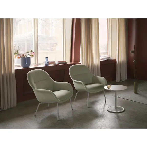 Fiber Sessel Refine Leder Cognac/Anthrazit Schwarz/Eiche