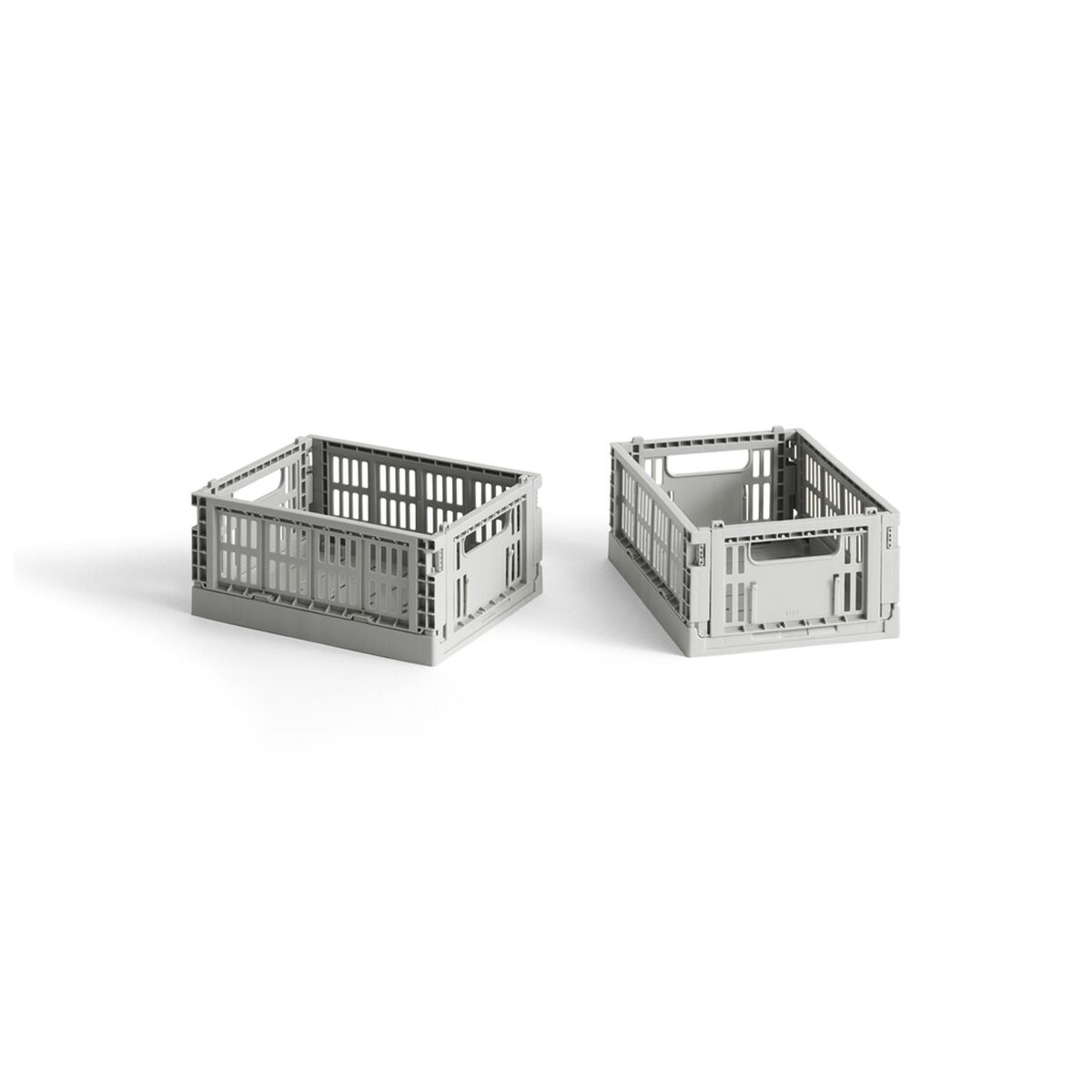 Colour Crate Storage Box Mini Set di 2 Grigio Chiaro