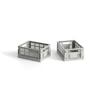 Colour Crate Storage Box Mini Set di 2 Grigio Chiaro
