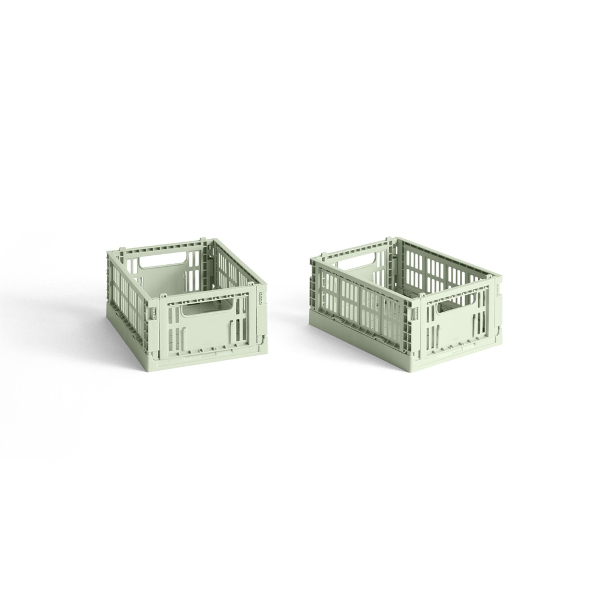 Coffret de rangement Colour Crate Mini, lot de 2, Vert menthe