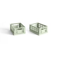 Caja de almacenamiento Colour Crate Mini Set de 2 Menta