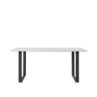 70/70 Esstisch 170x85 Weiß Laminat/ Schwarz