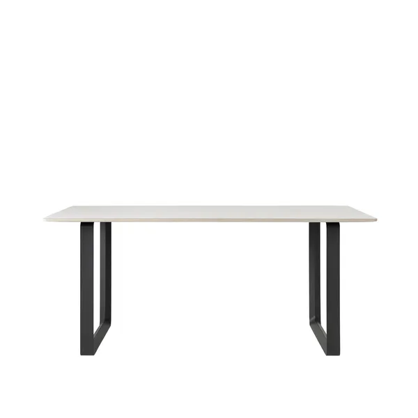 70/70 Dining Table 170x85 White Laminate/ Black