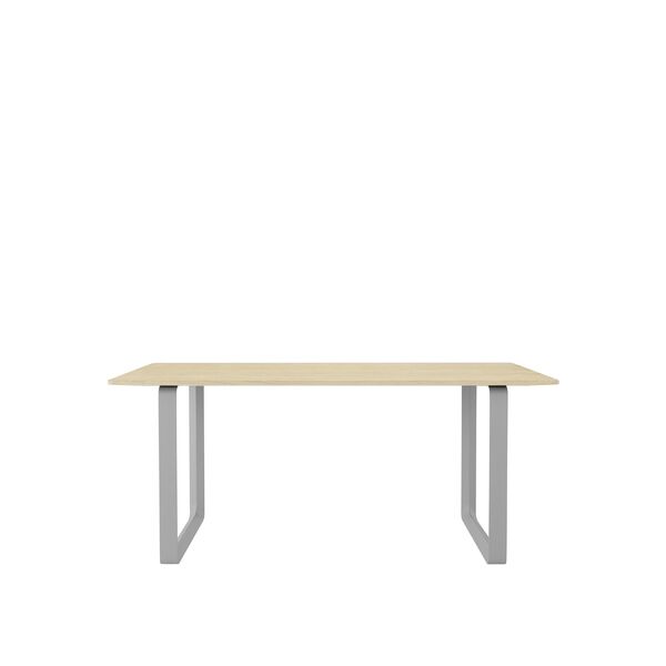 70/70 Table à Manger 170x85 Placage Chêne/ Gris