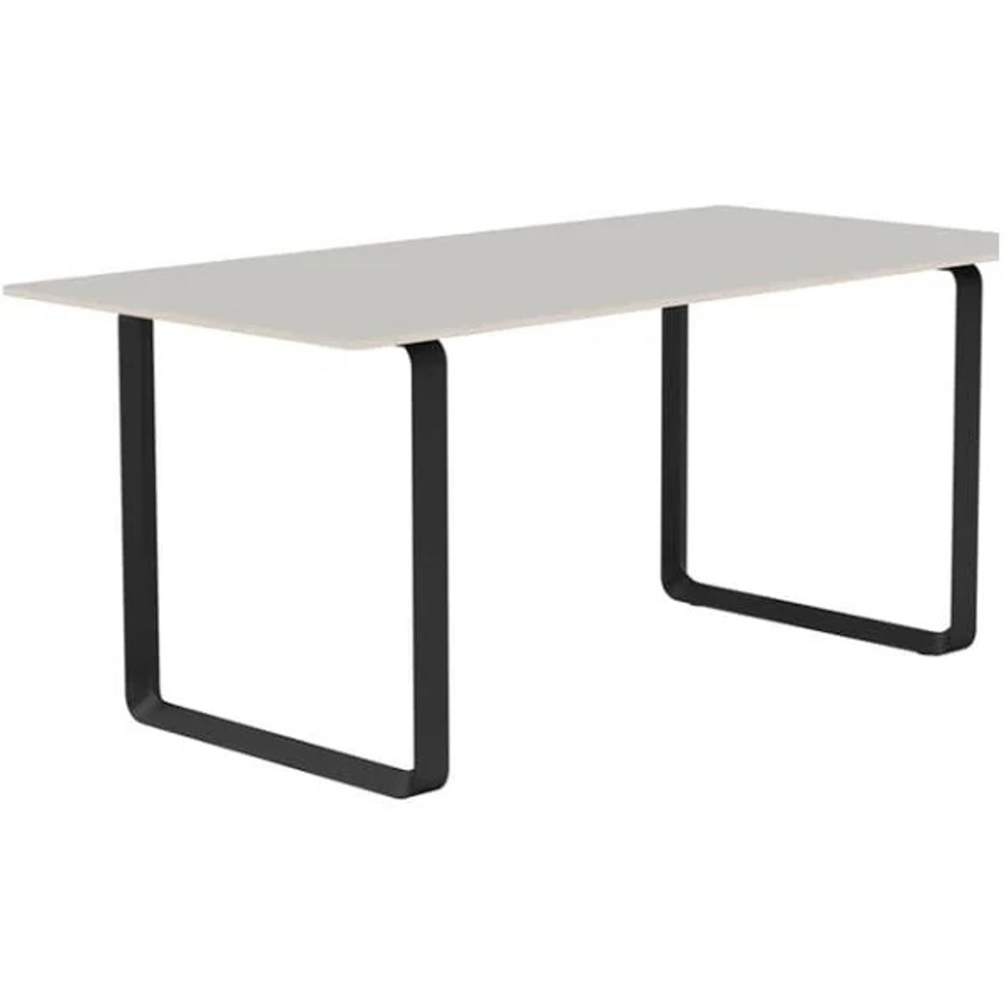 70/70 Spisebord 170x85 Gr Linolium/Sort