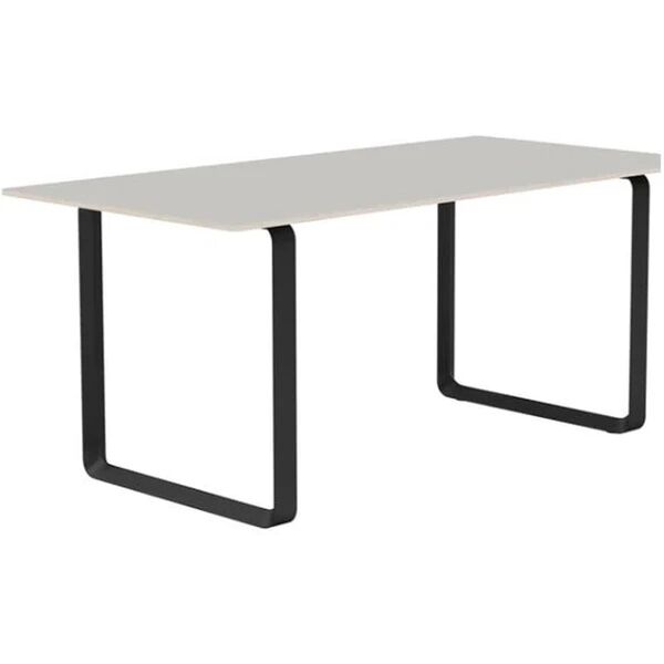 70/70 Dining Table 170x85 Gray Linoleum/ Black