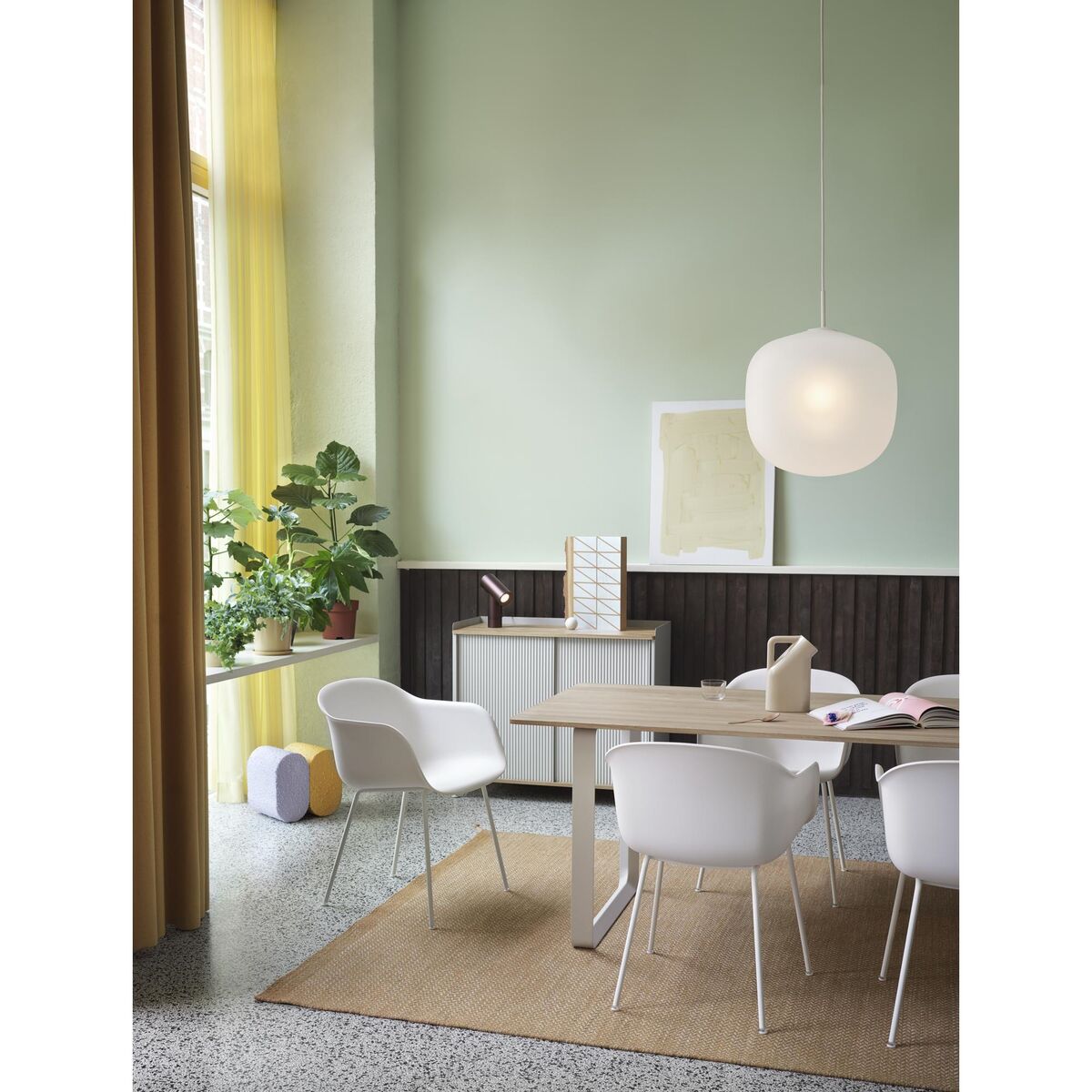 70/70 Spisebord 170x85 Egetræ/Sort